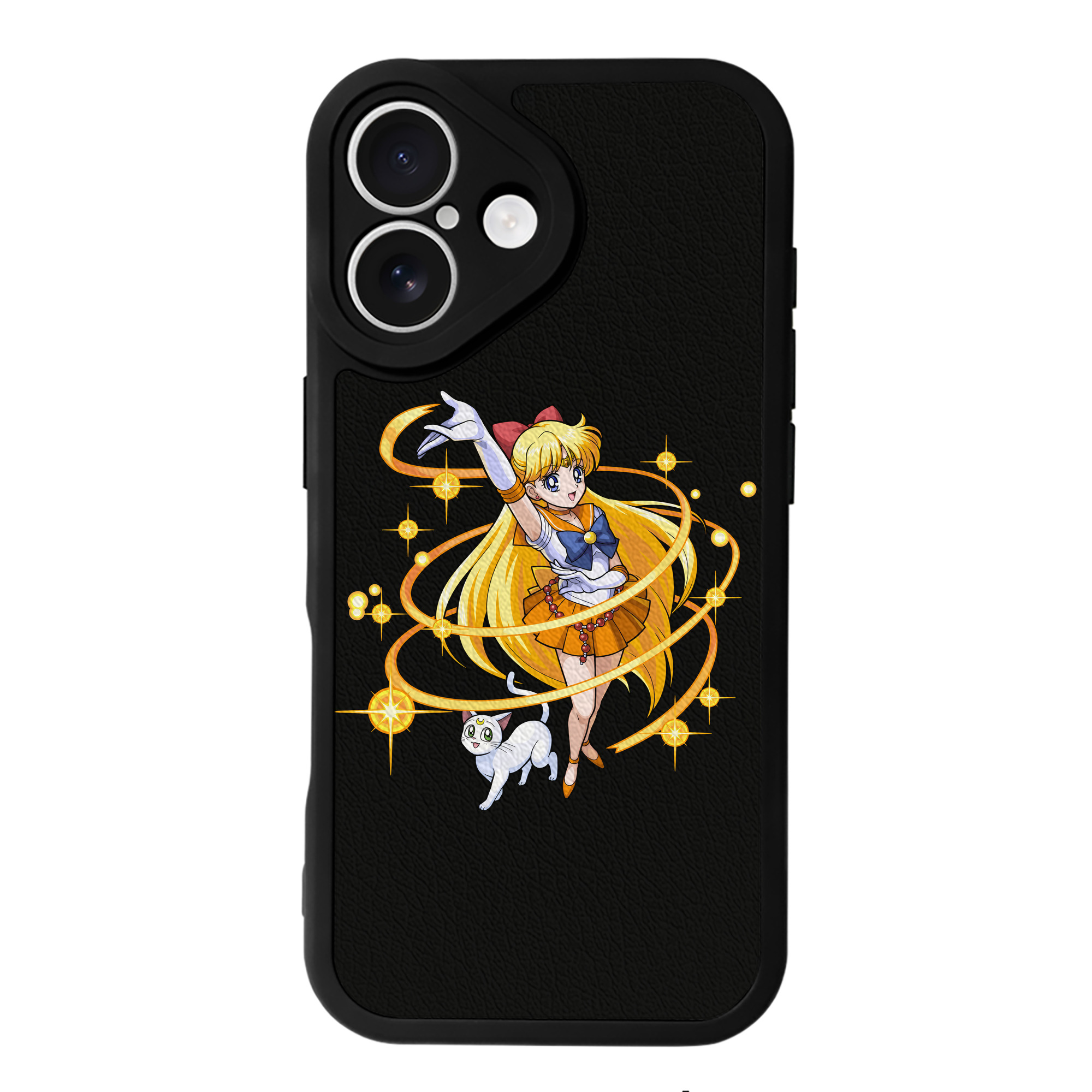 （画像用） 美少女戦士セーラームーン 愛野 美奈子 あいの みなこ Sailor Moon Aino Minako 【iPhone 16シリーズ対応】シリコンスマホケース（レザー調） 材質：シリコン